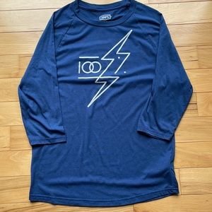 100% jersey 3/4 sleeve length